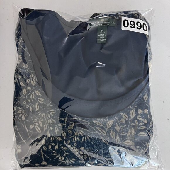 LRL Lauren Jeans Co Womens M Foliage Leaf Tank Dress Rope Belt Handkerchief Hem - Picture 16 of 16